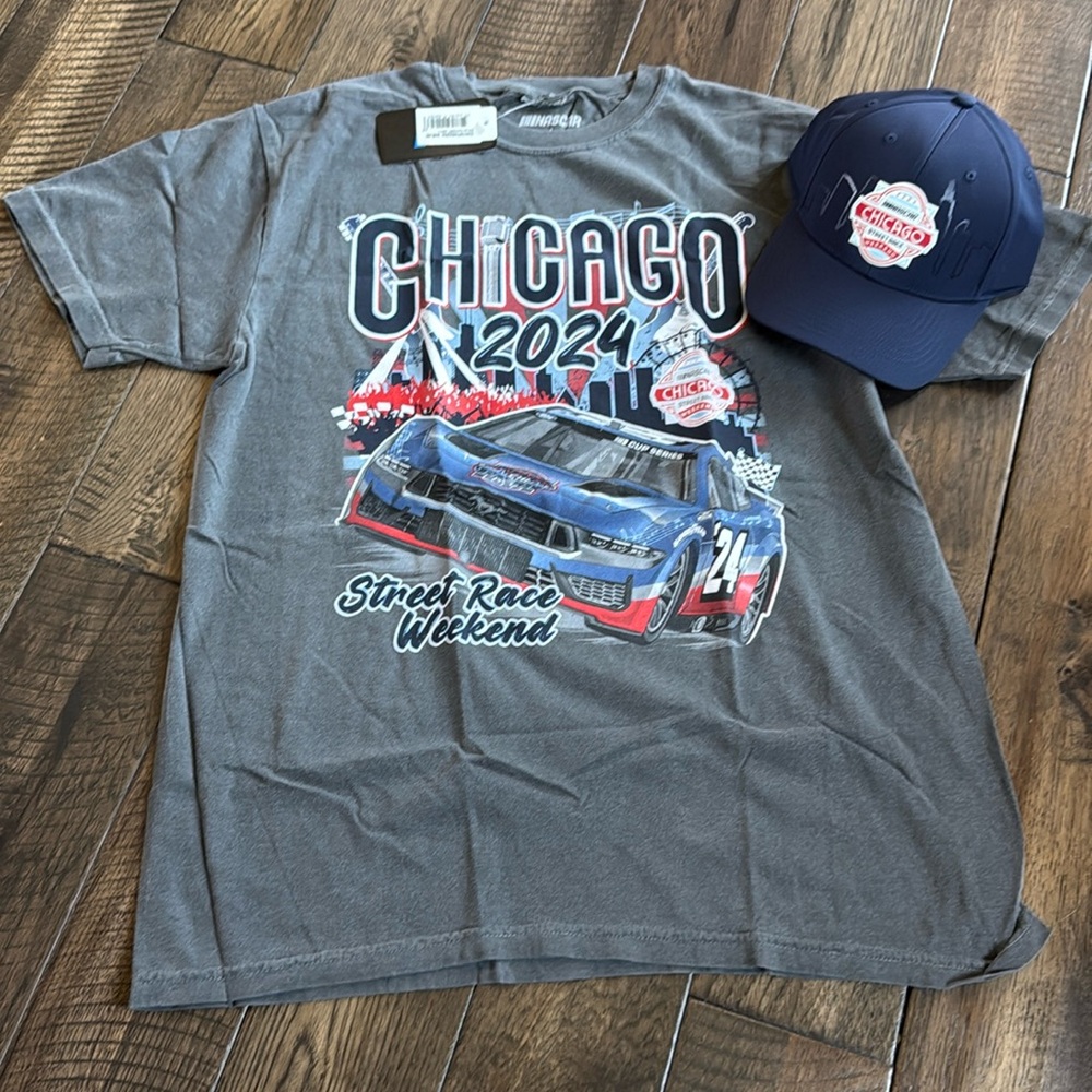 Nascar NWT Chicago Street race 2024 Lot of 2 - Hat and Large tee